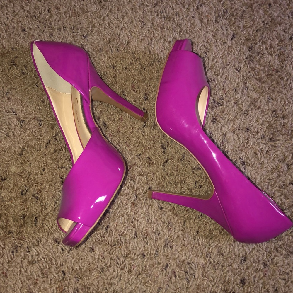 Jessica Simpson pink heels- WORN ONCE